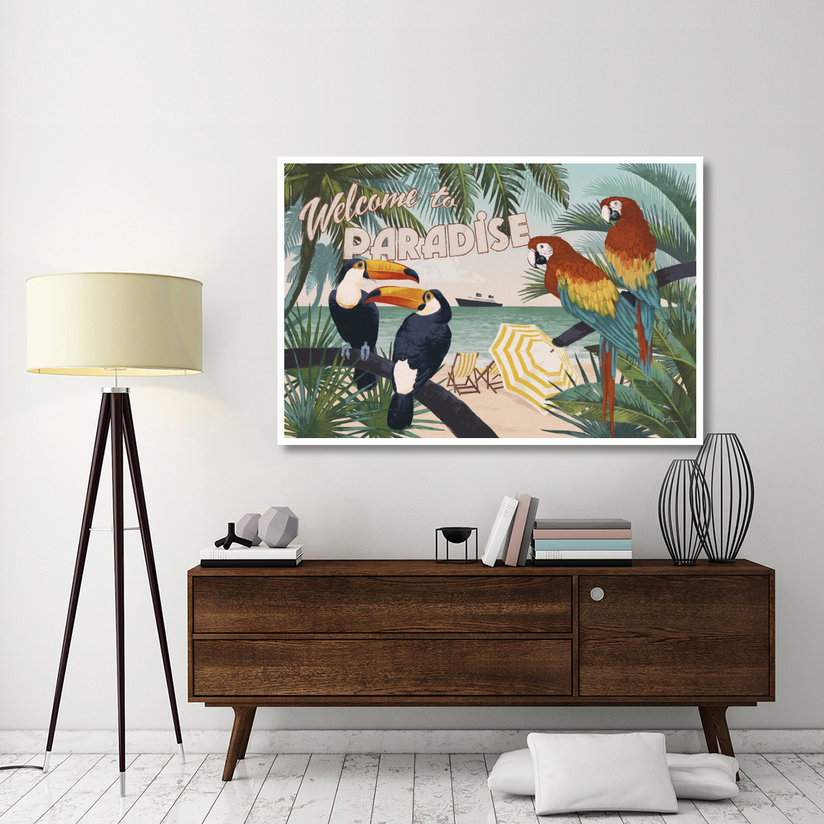 Welcome to Paradise I -Paper Art-62&quotx42"