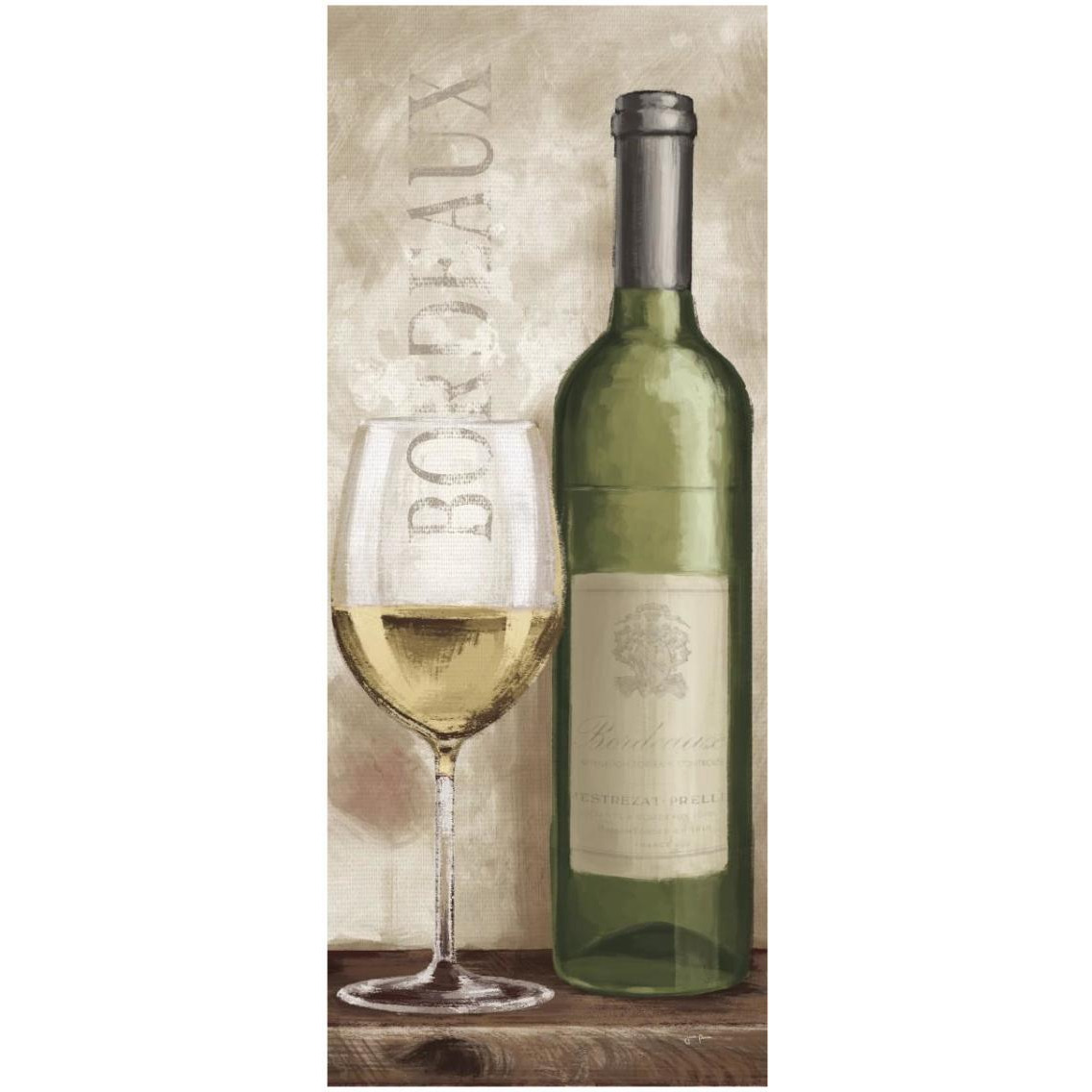 Wine in Paris V White Wine -Paper Art-14&quotx32"