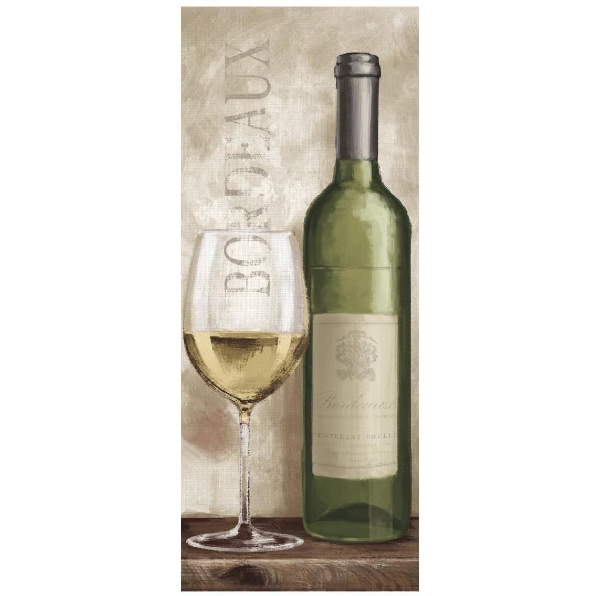 Wine in Paris V White Wine -Paper Art-18&quotx42"