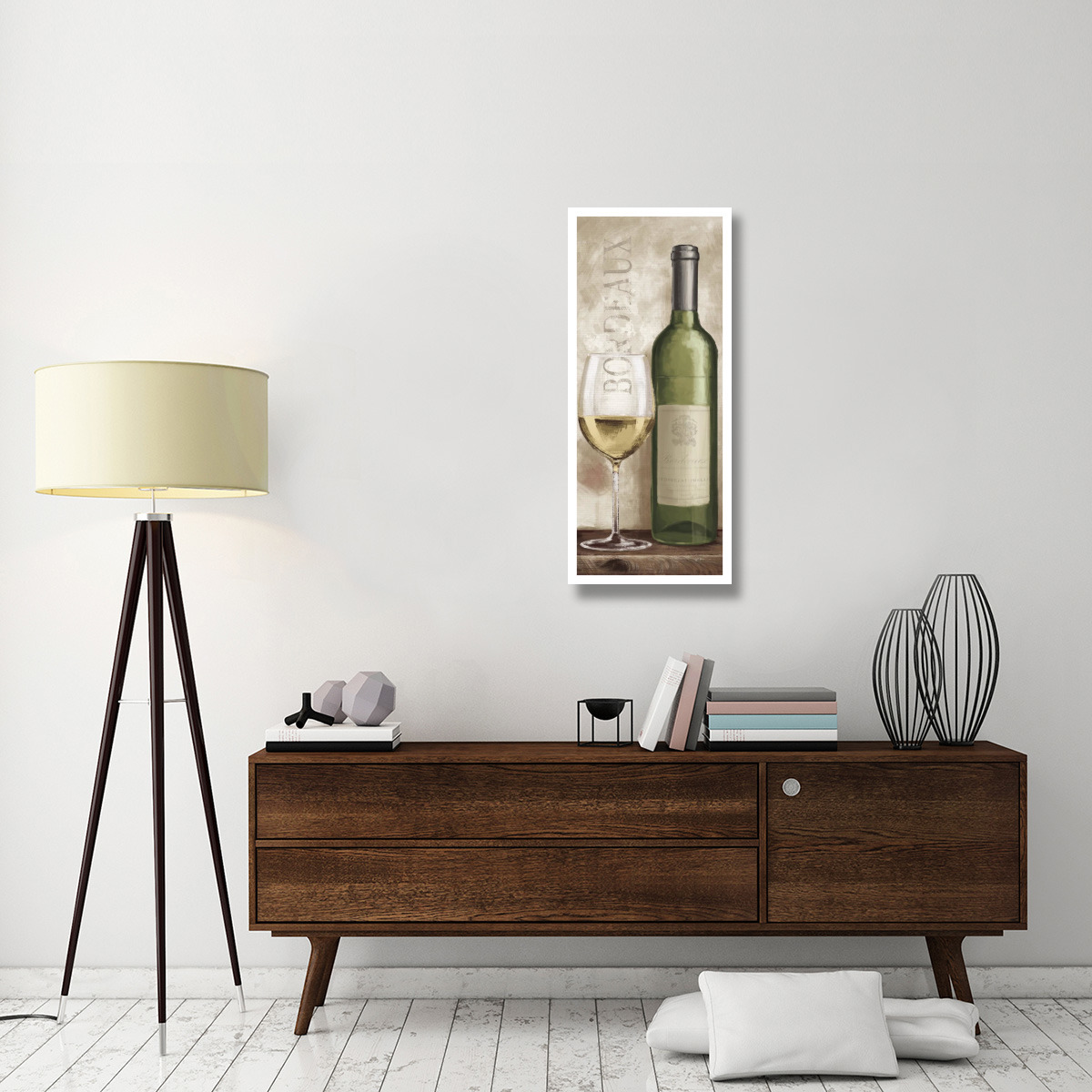 Wine in Paris V White Wine -Paper Art-18&quotx42"