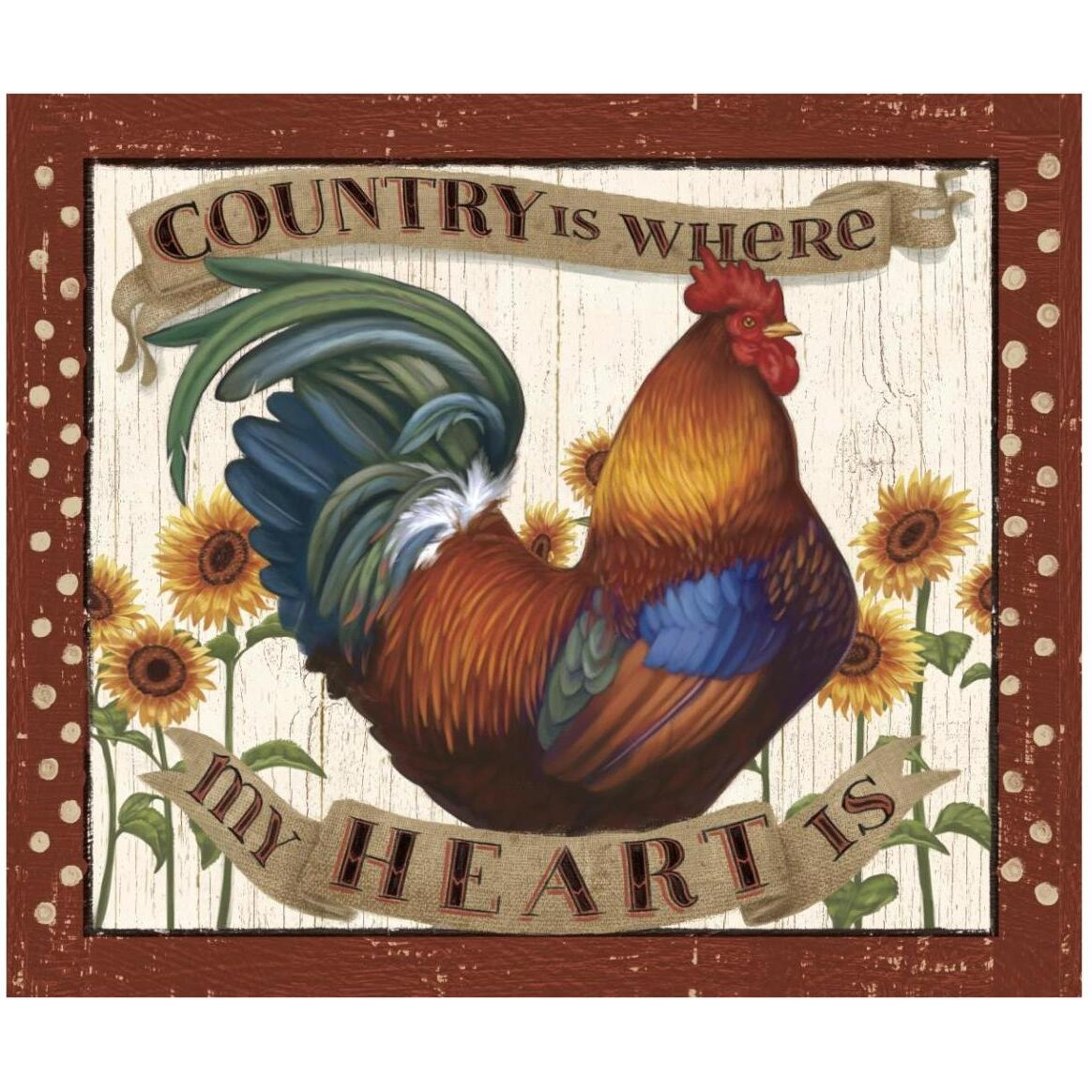 Country Heart I Dots v2 -Paper Art-46&quotx38.96"