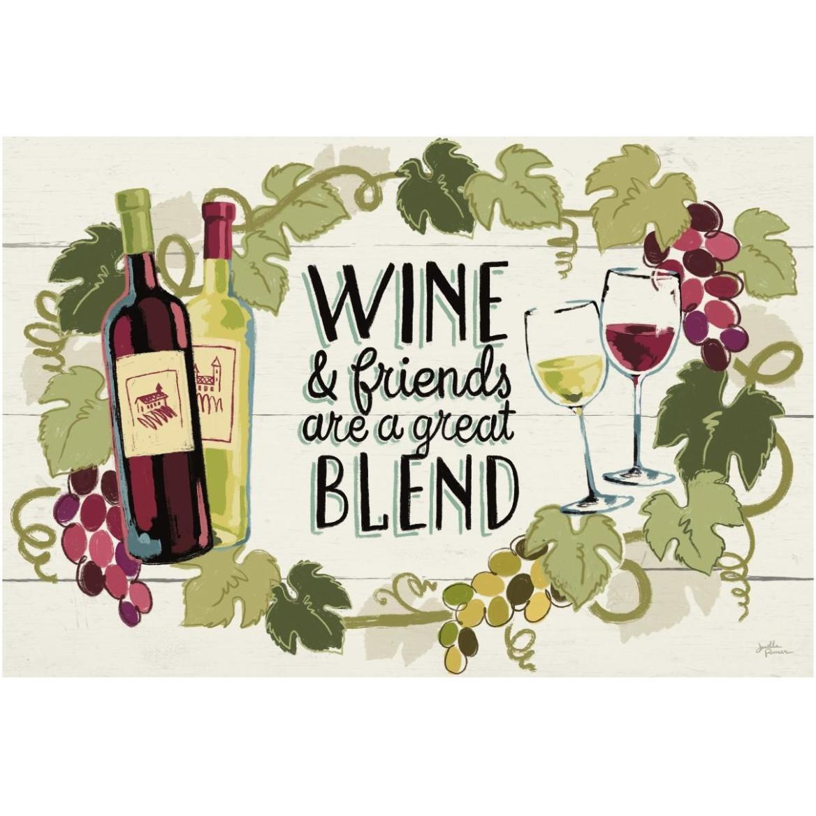 Wine and Friends I -Paper Art-62&quotx42"