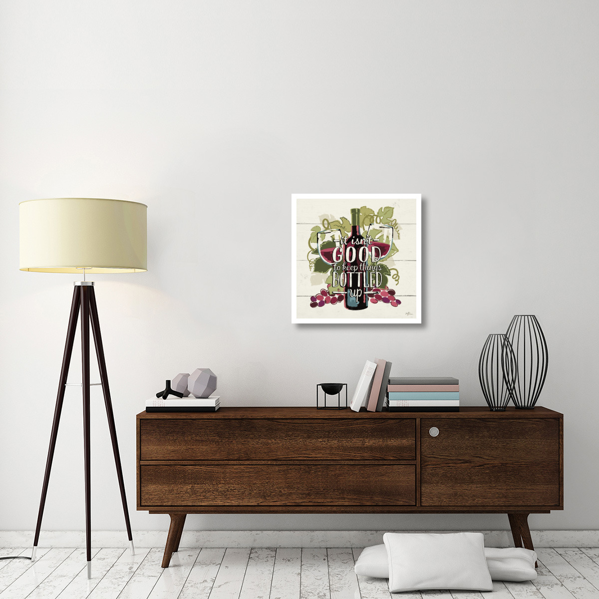 Wine and Friends III -Paper Art-26&quotx26"