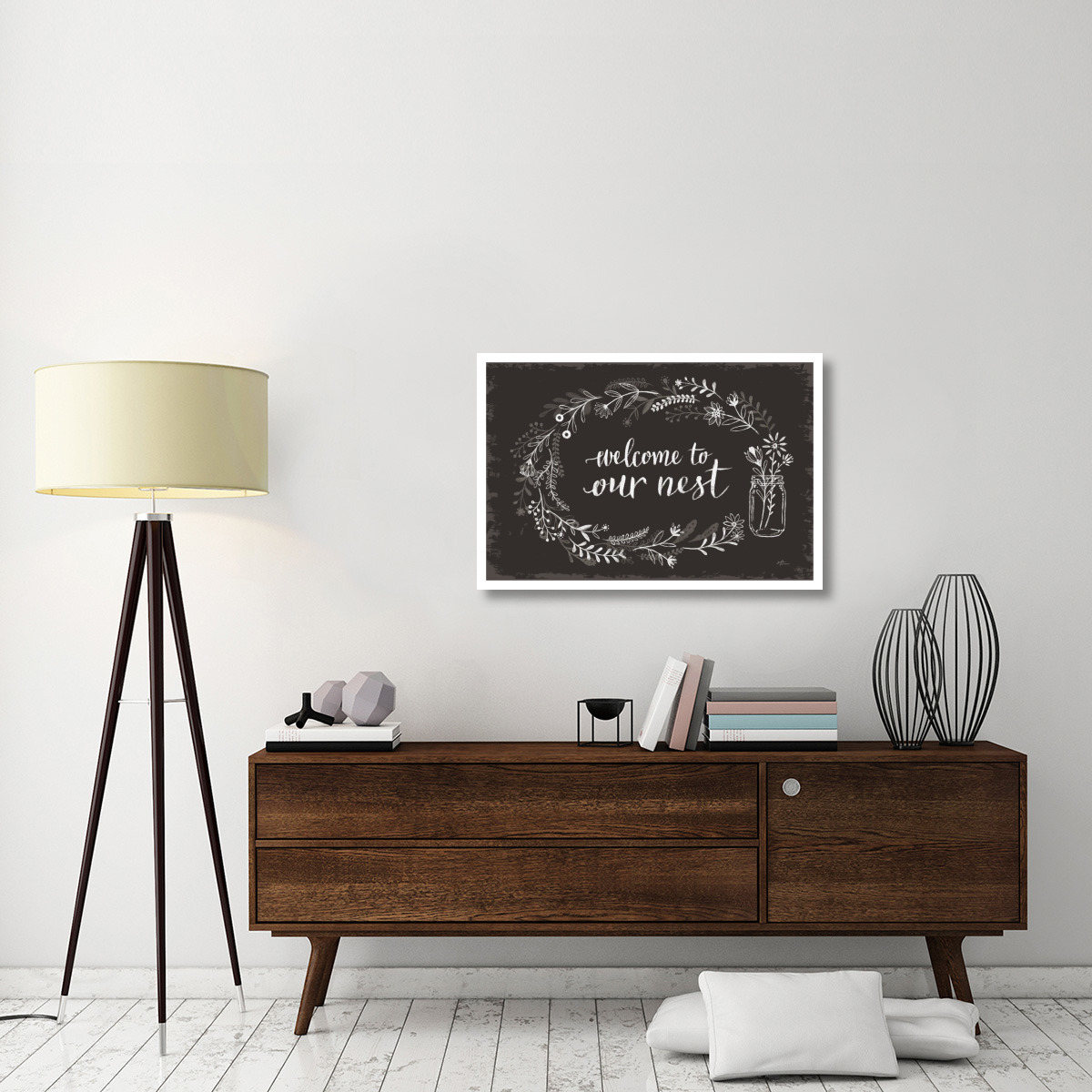 Our Nest I Black -Paper Art-38&quotx26"