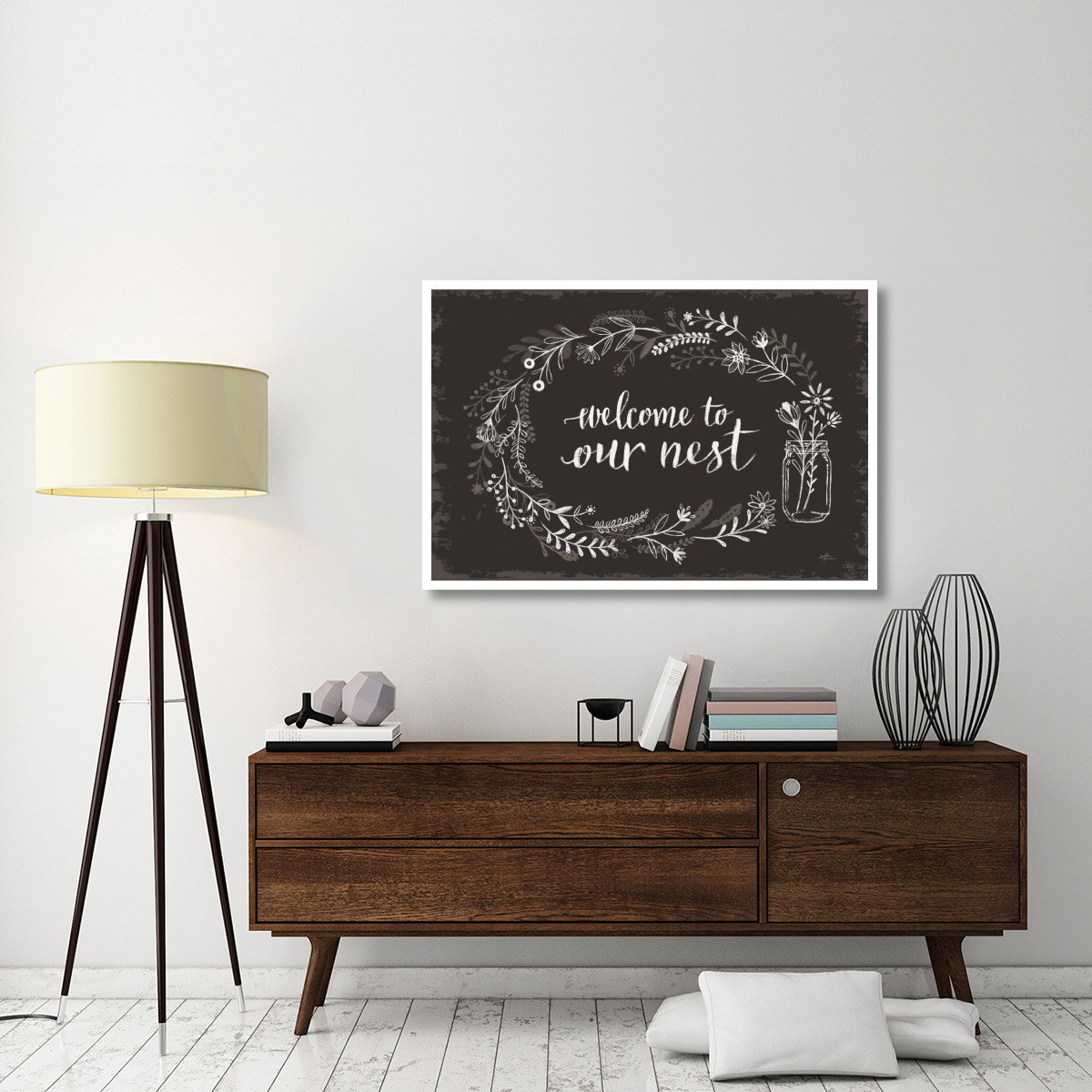Our Nest I Black -Paper Art-50&quotx34"