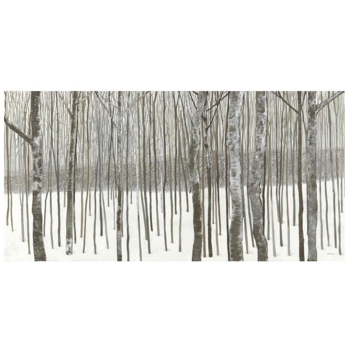 Woods in Winter -Paper Art-26&quotx14"
