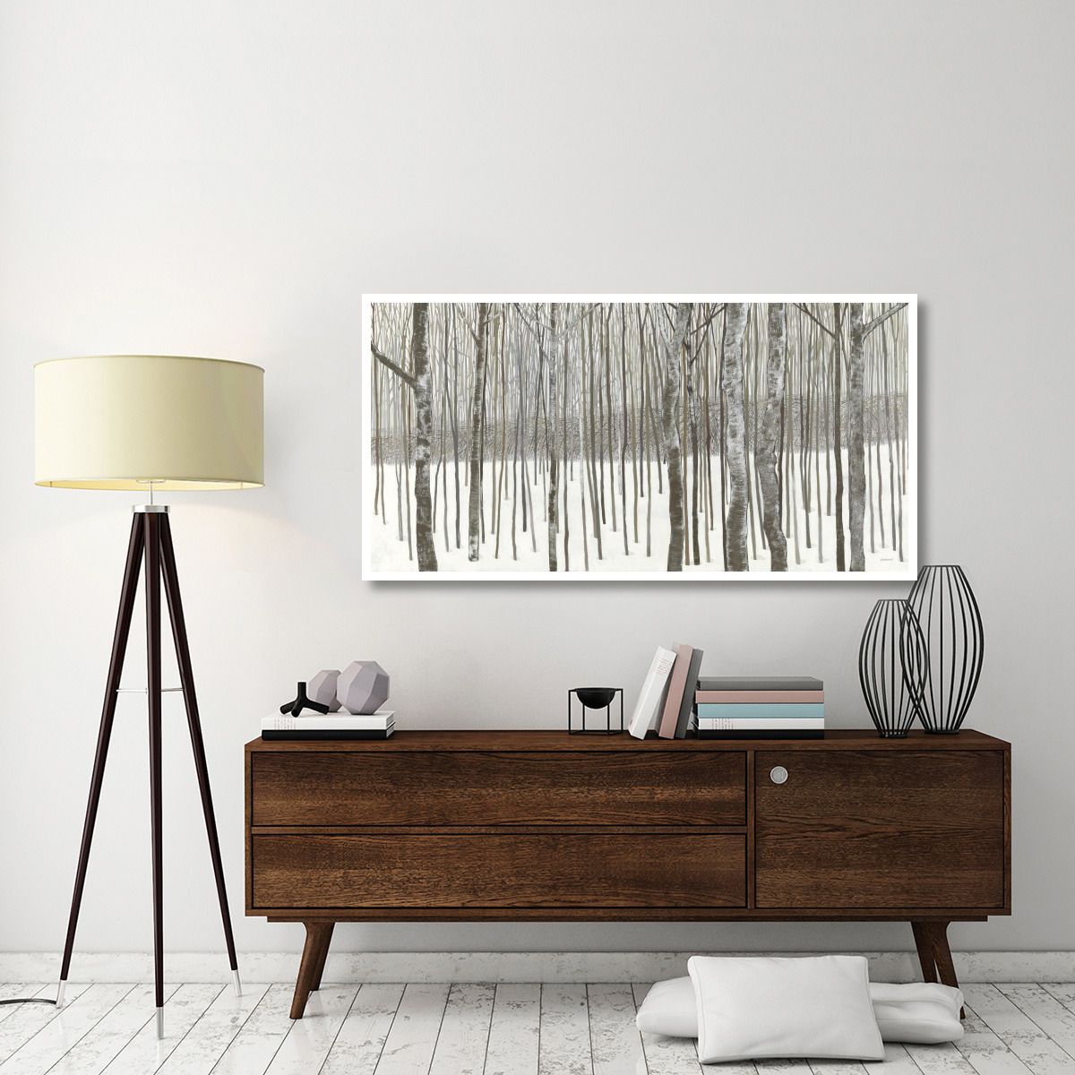 Woods in Winter -Paper Art-62&quotx32"