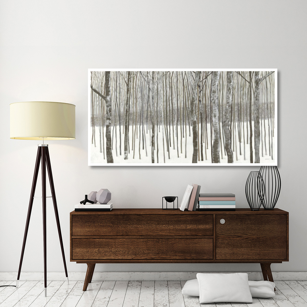 Woods in Winter -Paper Art-74&quotx38"