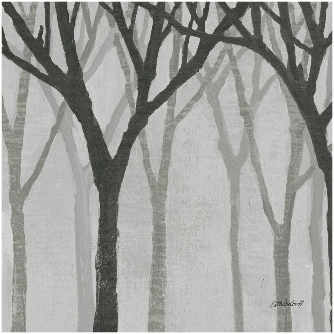 Spring Trees Greystone I -Paper Art-32&quotx32"