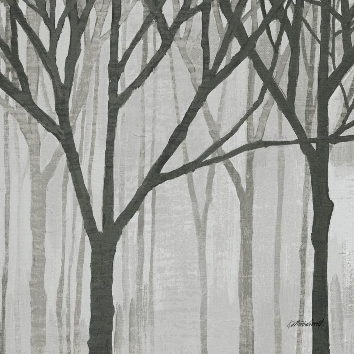Spring Trees Greystone III -Paper Art-38&quotx38"