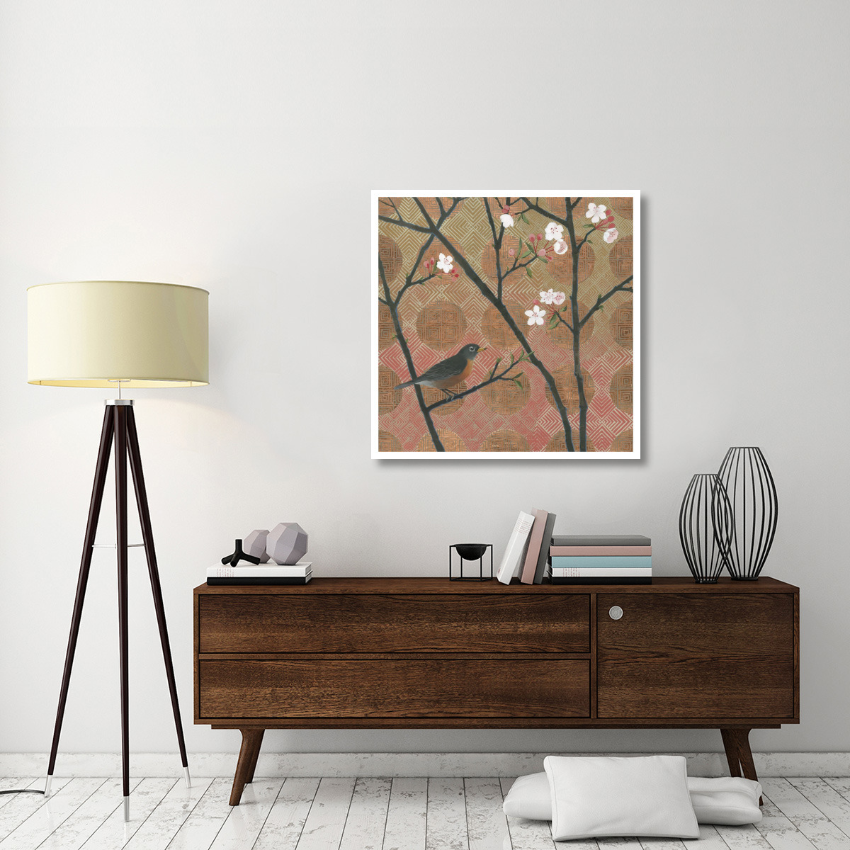 Cherry Blossoms II -Paper Art-38&quotx38"