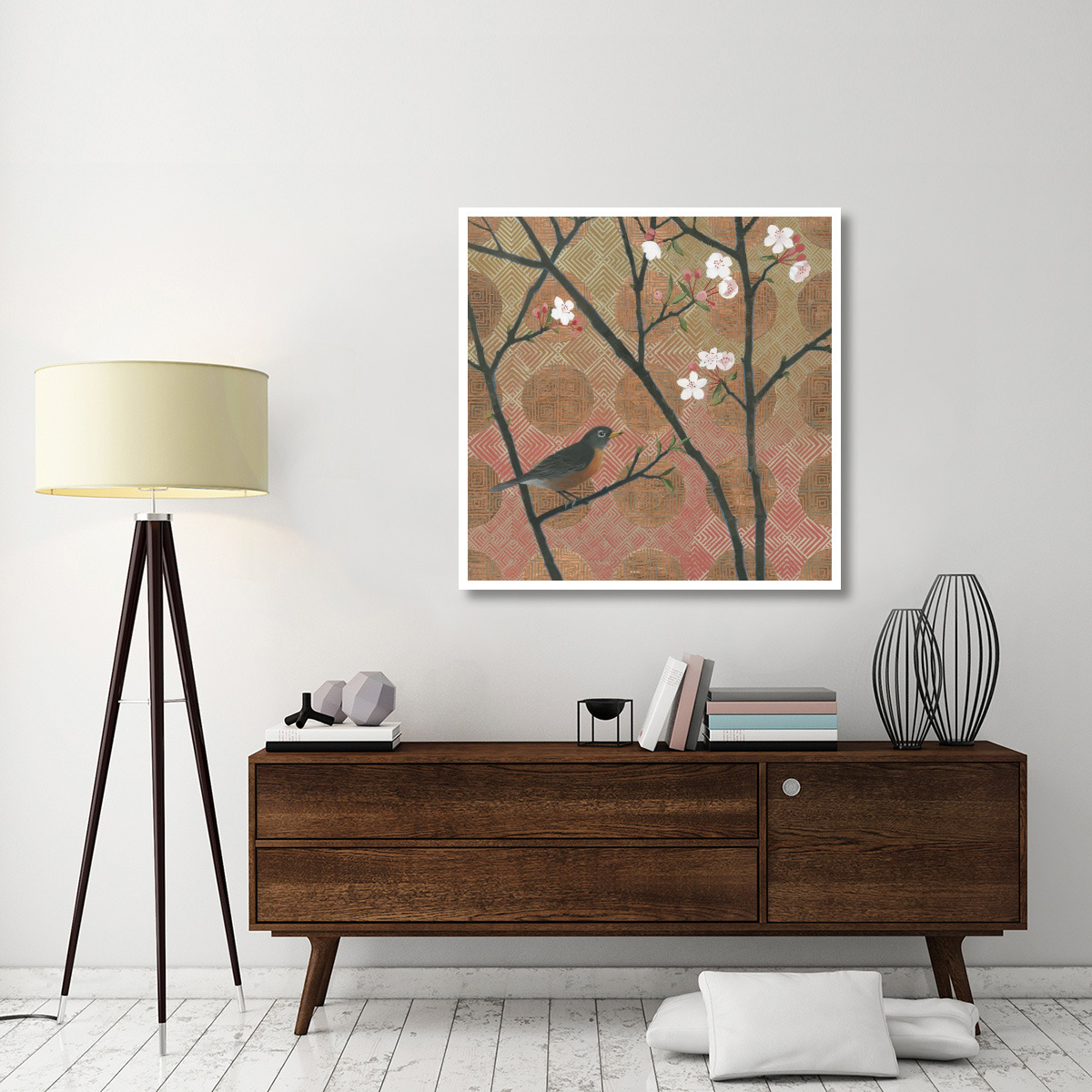 Cherry Blossoms II -Paper Art-42&quotx42"