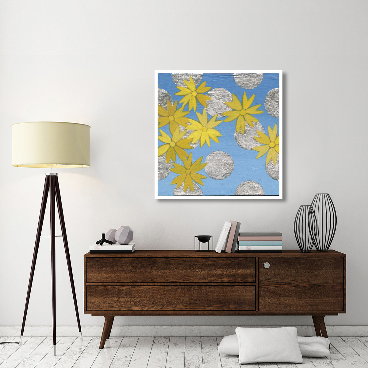 Coreopsis III -Paper Art-42&quotx42"