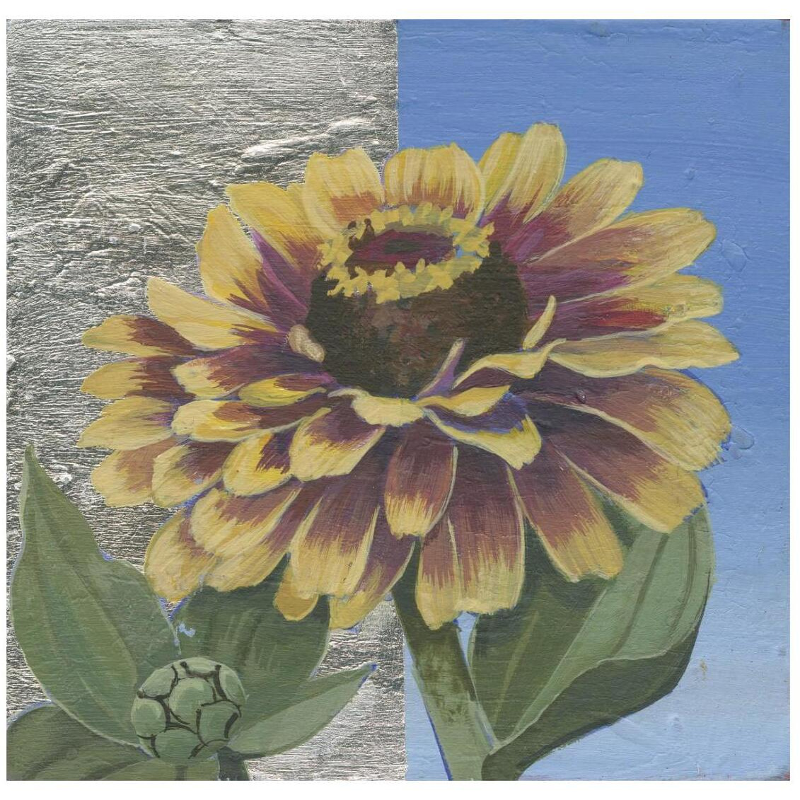 Zinnia Spice -Paper Art-26&quotx26"