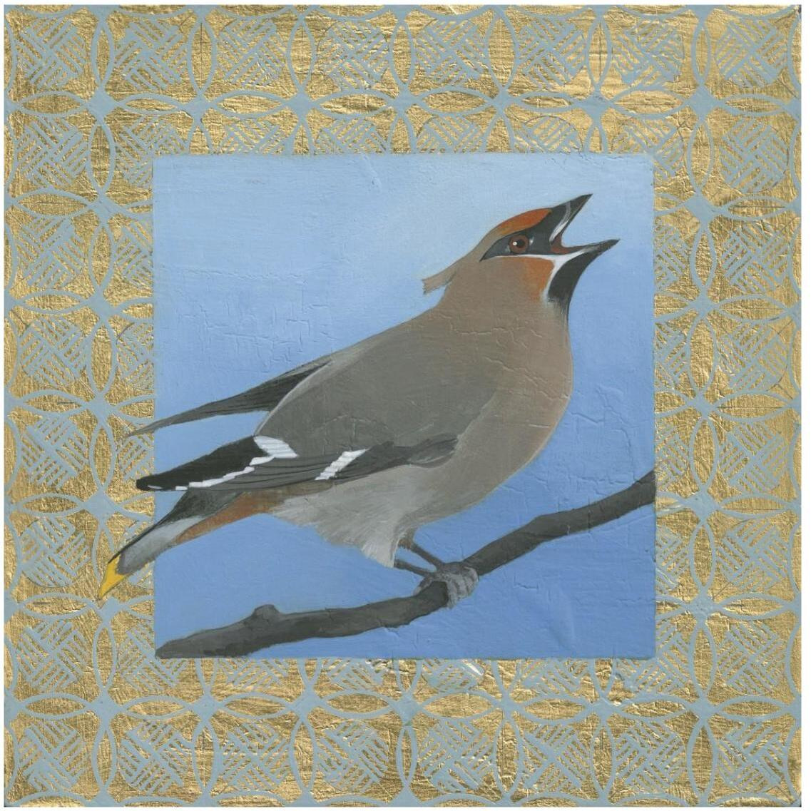 Cedar Waxwing -Paper Art-32&quotx32"