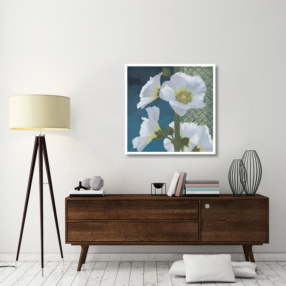 Soft Evening II indigo -Paper Art-38&quotx38"