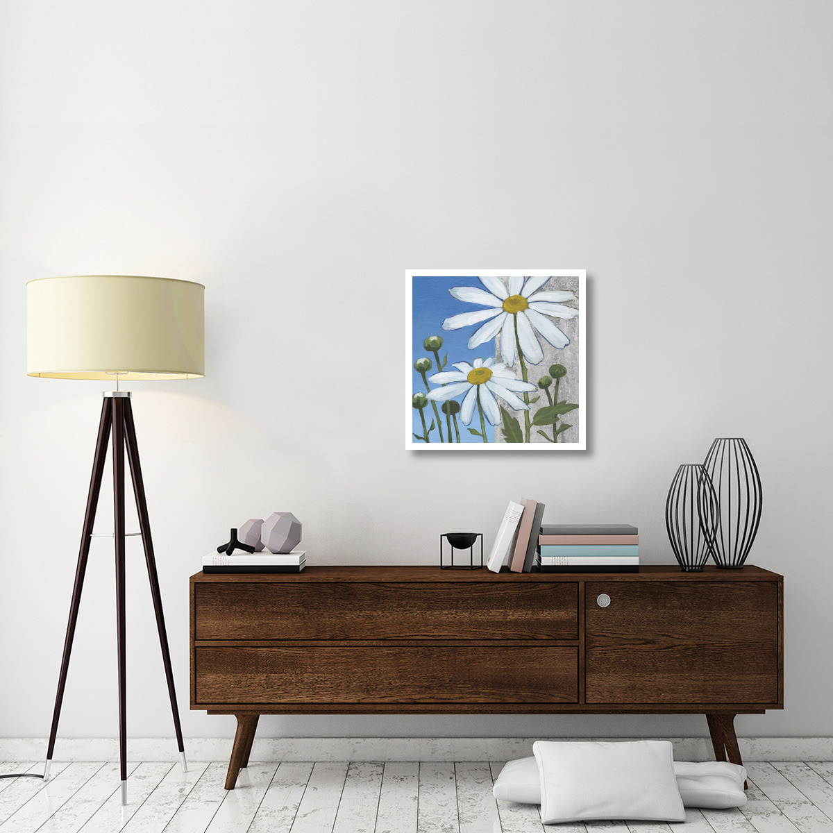 Summer Garden I Silver -Paper Art-26&quotx26"