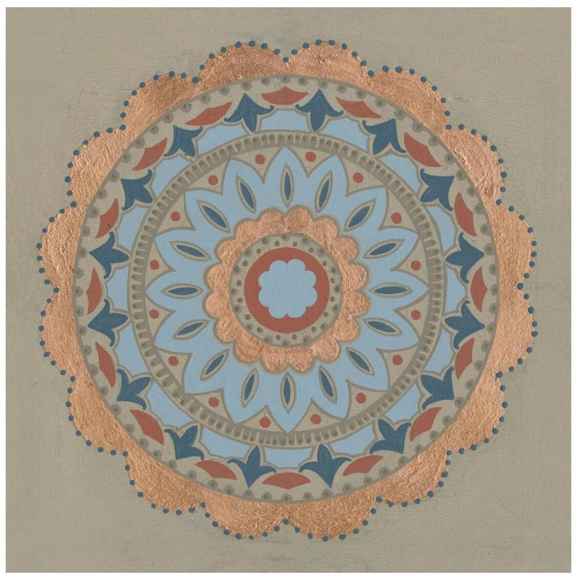 Copper Mandala I -Paper Art-26&quotx26"