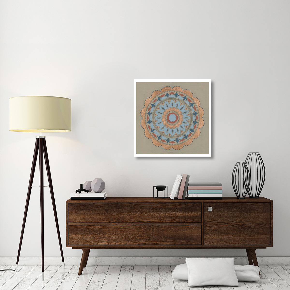 Copper Mandala I -Paper Art-32&quotx32"