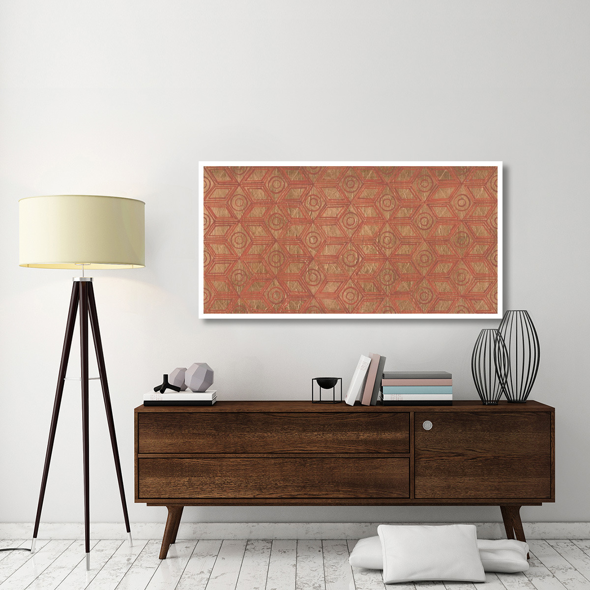 Copper Pattern I -Paper Art-62&quotx32"