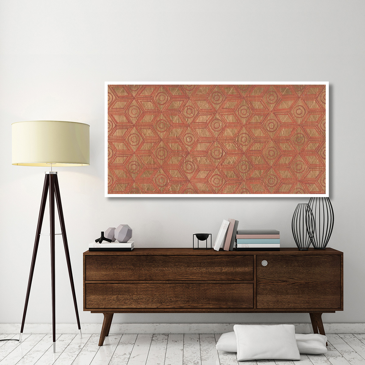 Copper Pattern I -Paper Art-74&quotx38"