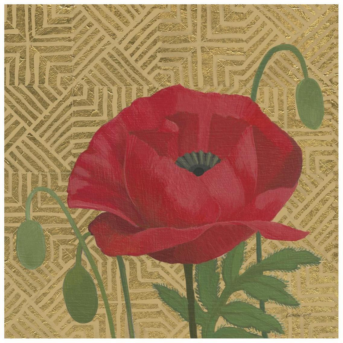 Poppy with Pattern -Paper Art-26&quotx26"