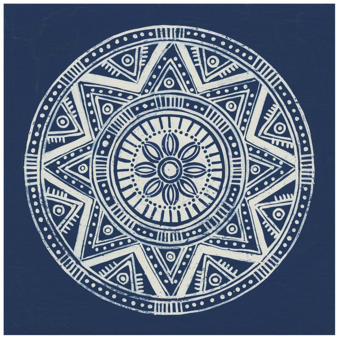 Seville I Dark Blue FB -Paper Art-42&quotx42"