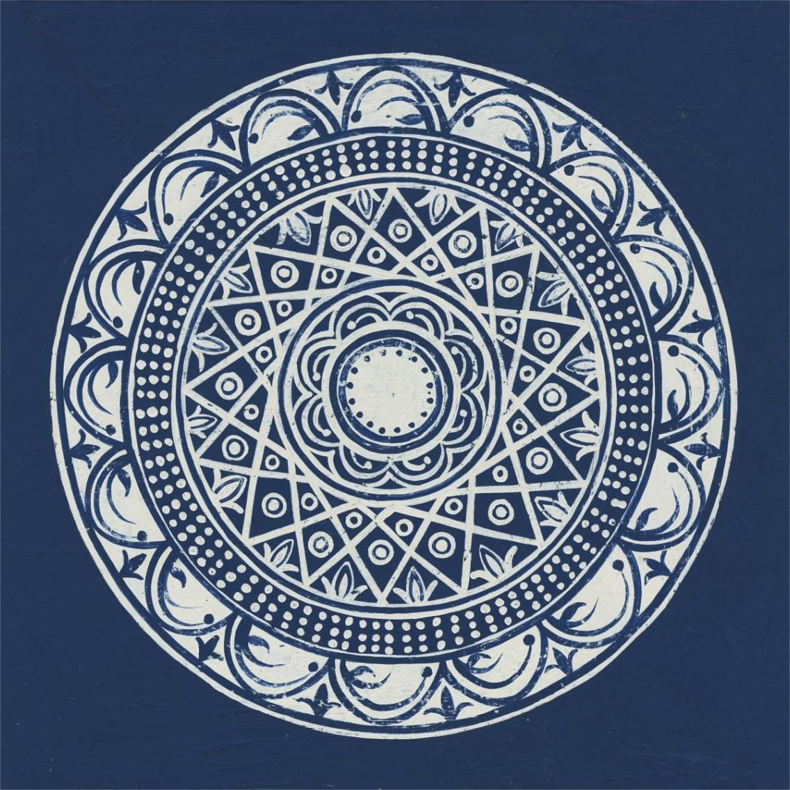 Seville III Dark Blue FB -Paper Art-38&quotx38"