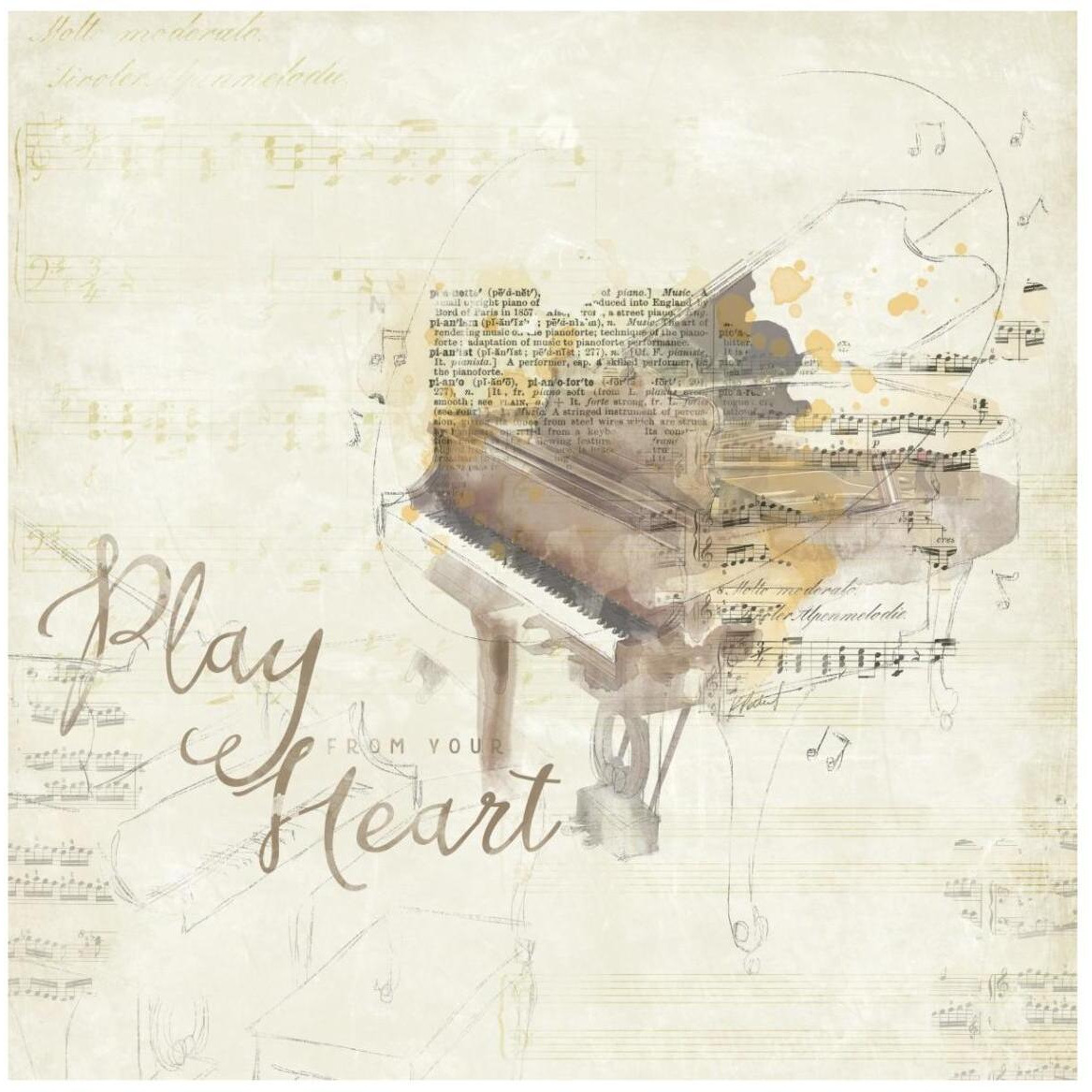 Musical Gift III -Paper Art-42&quotx42"