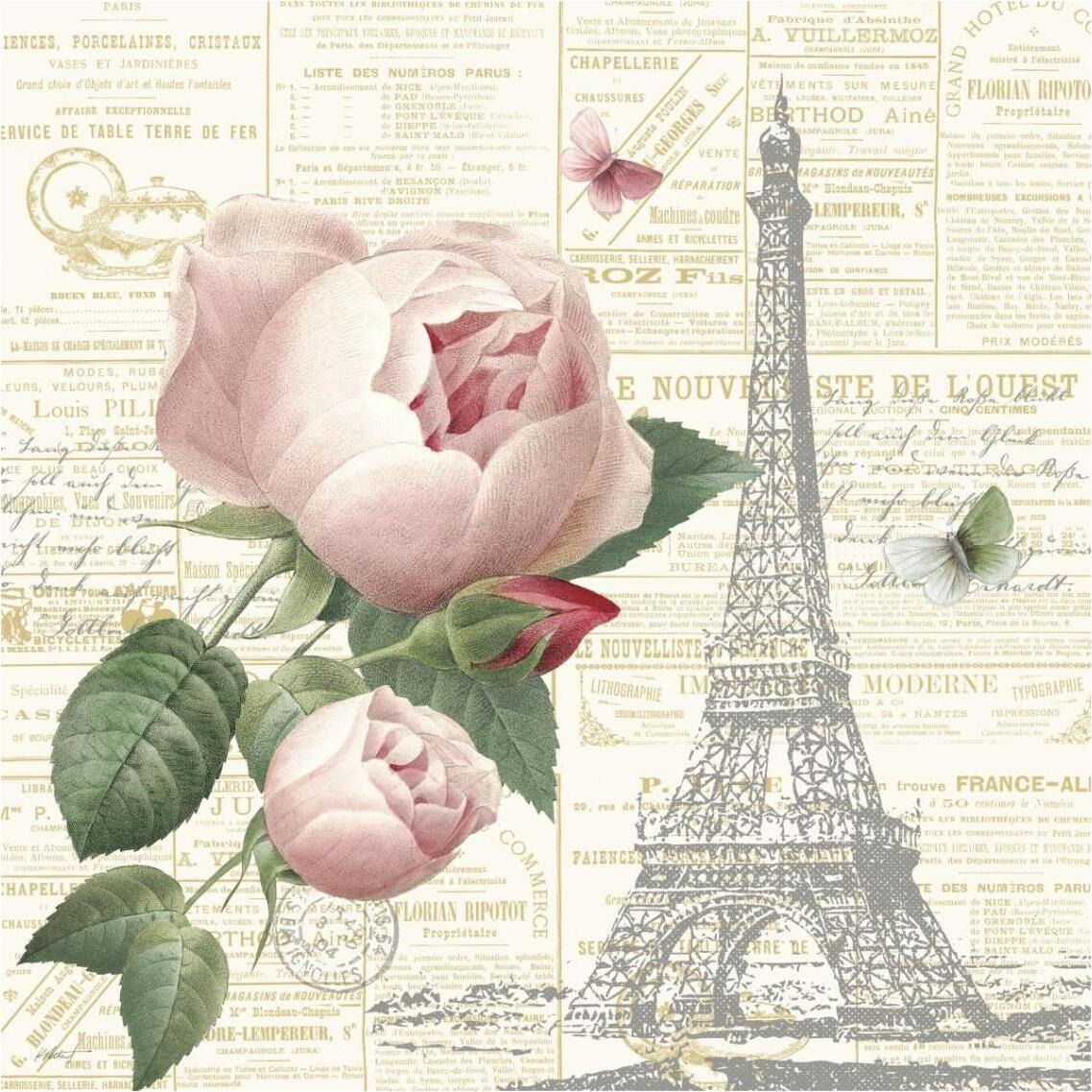 Roses in Paris IV -Paper Art-38&quotx38"