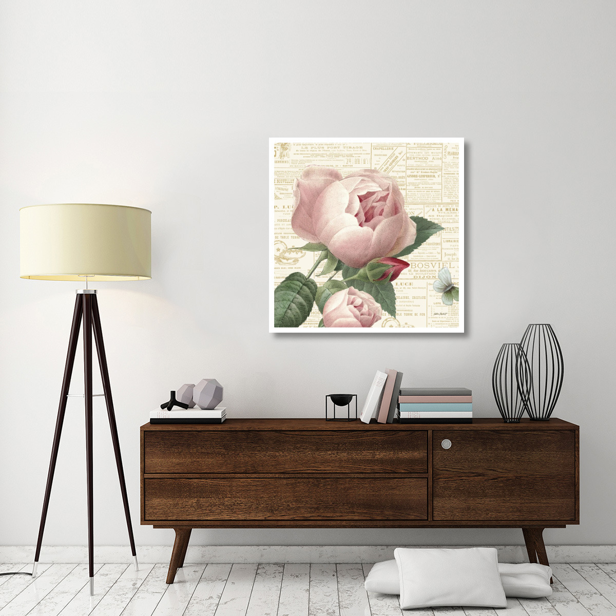 Roses in Paris V -Paper Art-38&quotx38"