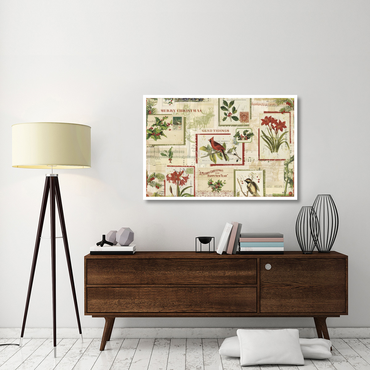 Holiday Nostalgia I -Paper Art-50&quotx34"