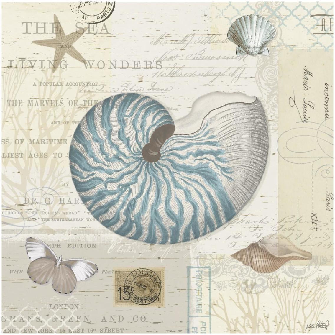 Beach Wonders IV -Paper Art-32&quotx32"