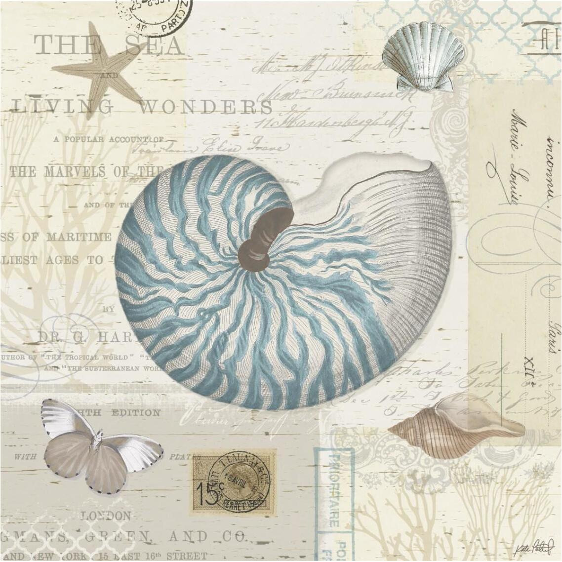 Beach Wonders IV -Paper Art-38&quotx38"