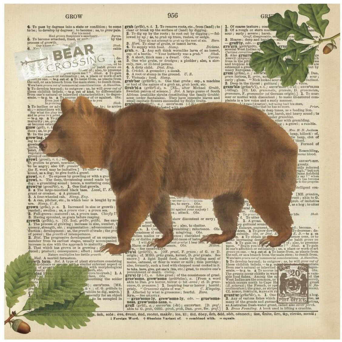 Lodge Collage II -Paper Art-26&quotx26"