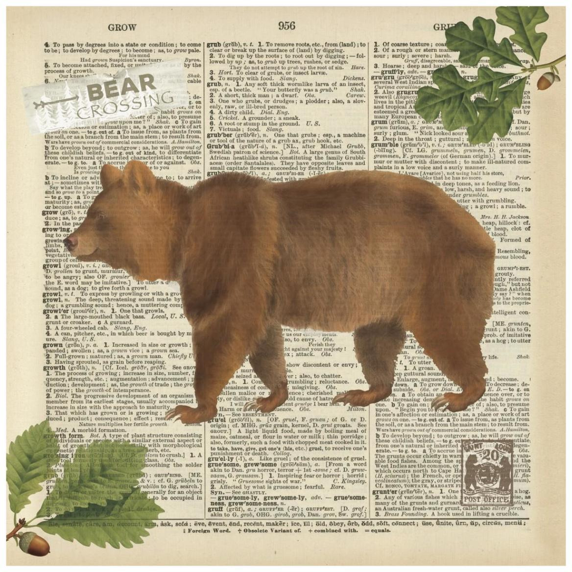 Lodge Collage II -Paper Art-42&quotx42"