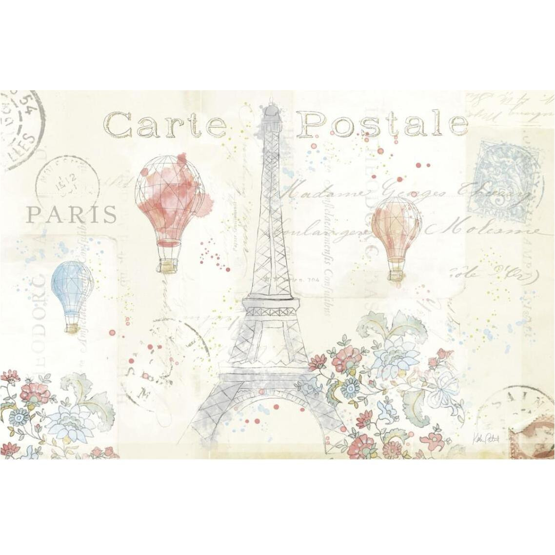 Lighthearted in Paris I -Paper Art-38&quotx26"