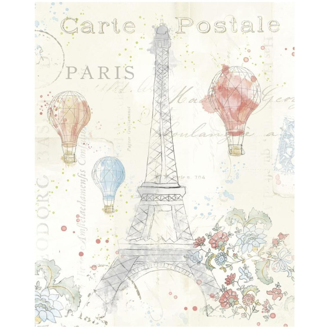 Lighthearted in Paris II -Paper Art-24&quotx30"