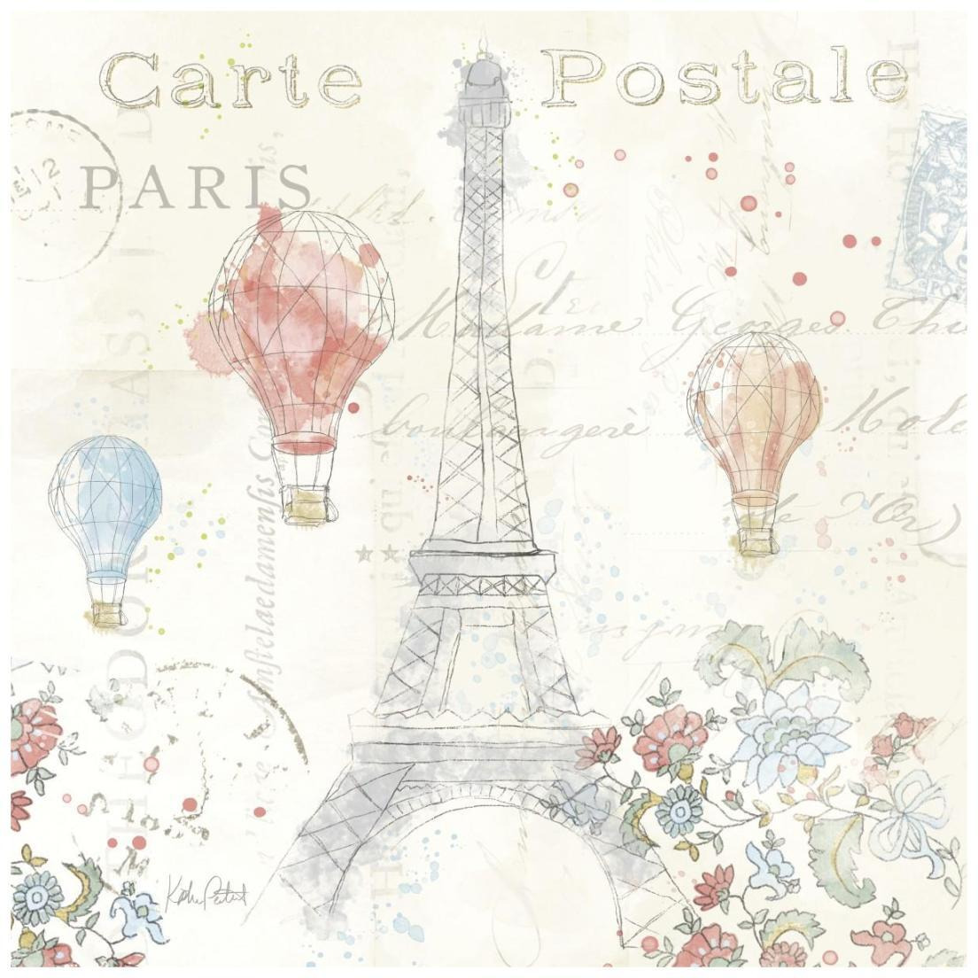 Lighthearted in Paris IV -Paper Art-20&quotx20"
