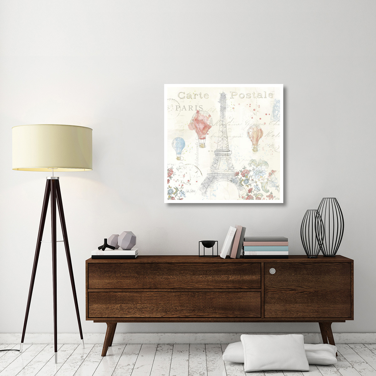 Lighthearted in Paris IV -Paper Art-38&quotx38"