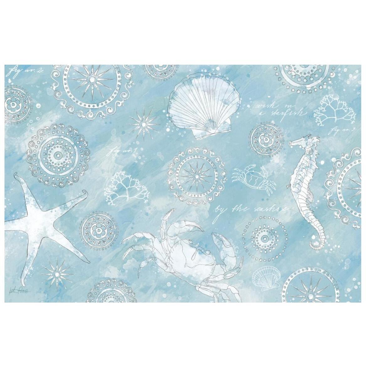 Coastal Splash VI -Paper Art-20&quotx14"