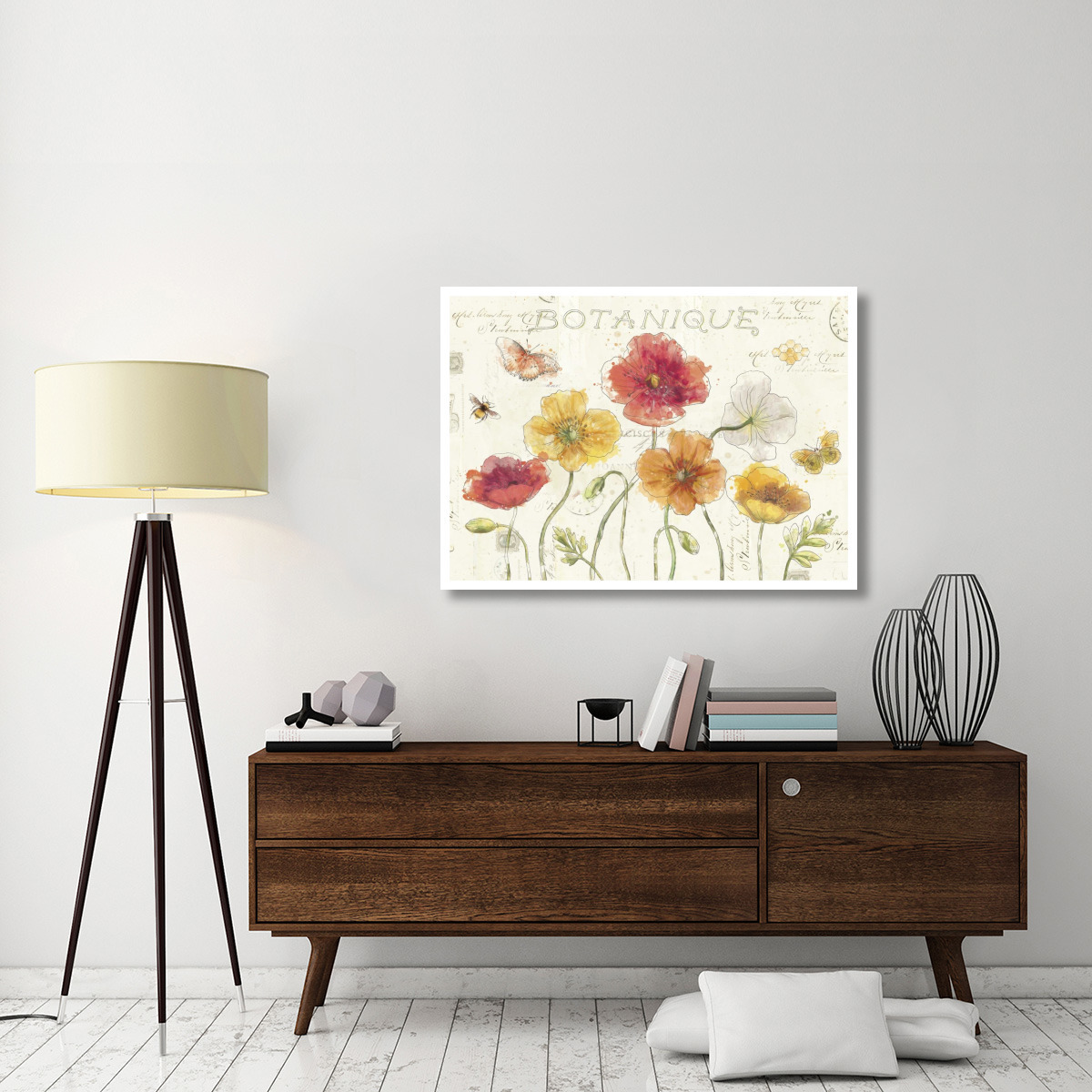 Painted Poppies I -Paper Art-46&quotx33.24"