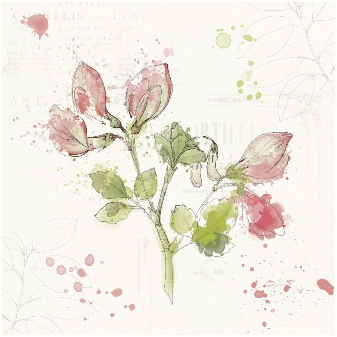 Floral Splash II -Paper Art-26&quotx26"