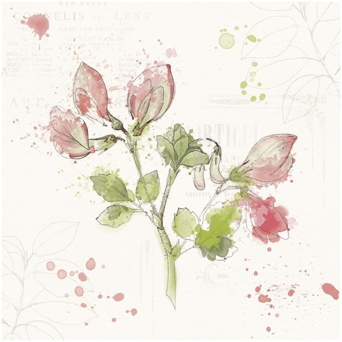 Floral Splash II -Paper Art-32&quotx32"