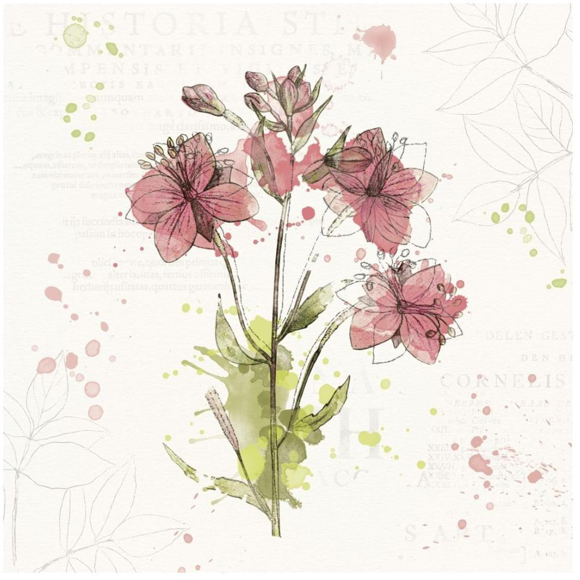 Floral Splash V -Paper Art-26&quotx26"