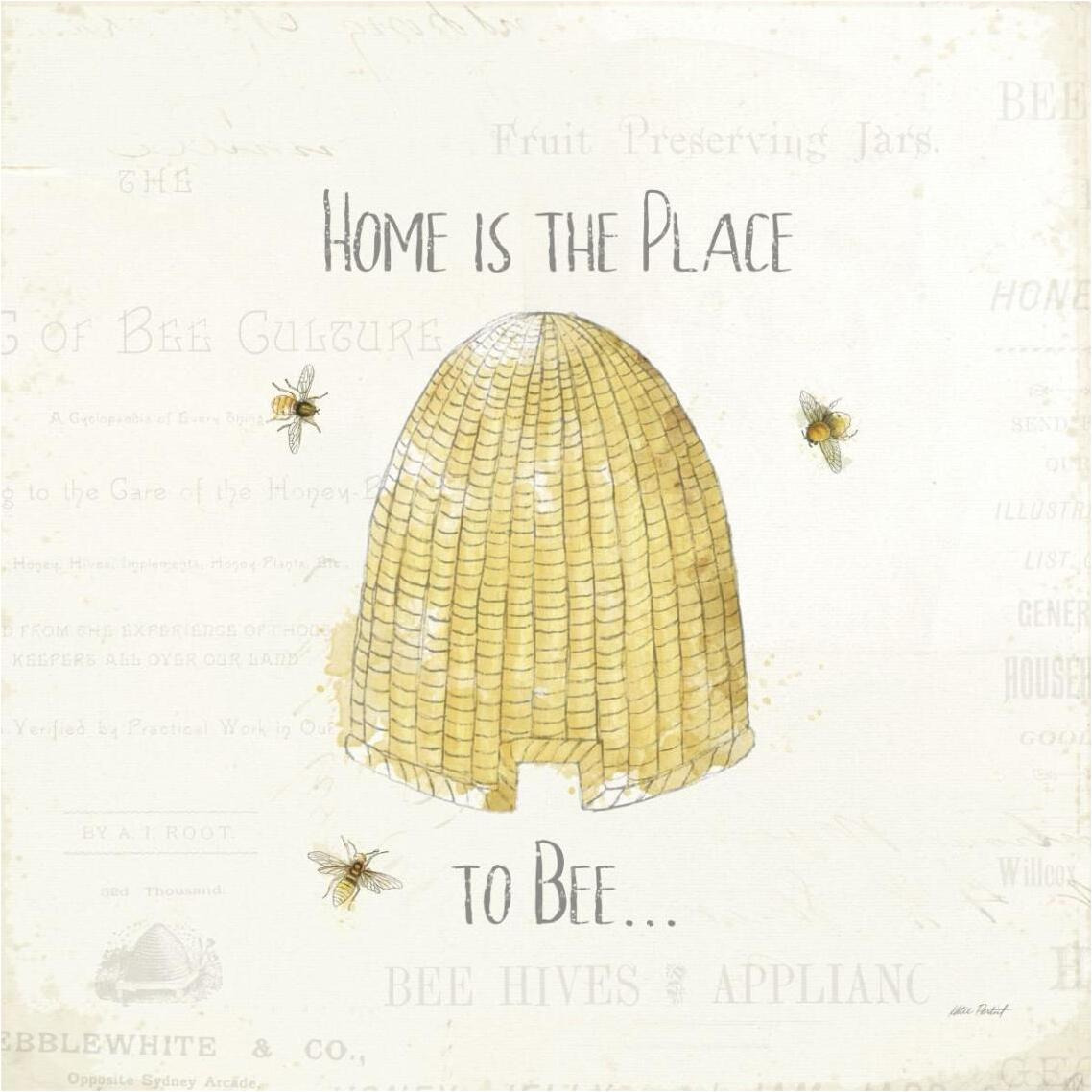 Bee and Bee II -Paper Art-38&quotx38"