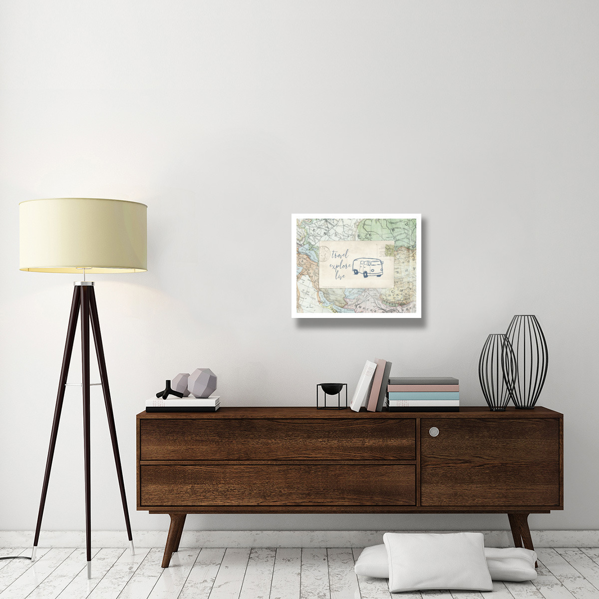Travel Posts II -Paper Art-26&quotx22"