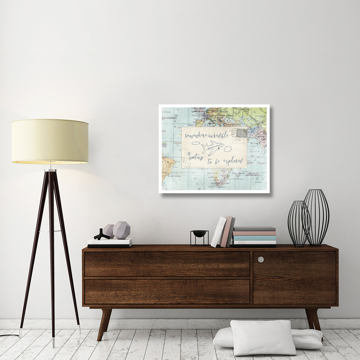 Travel Posts IV -Paper Art-37&quotx30"