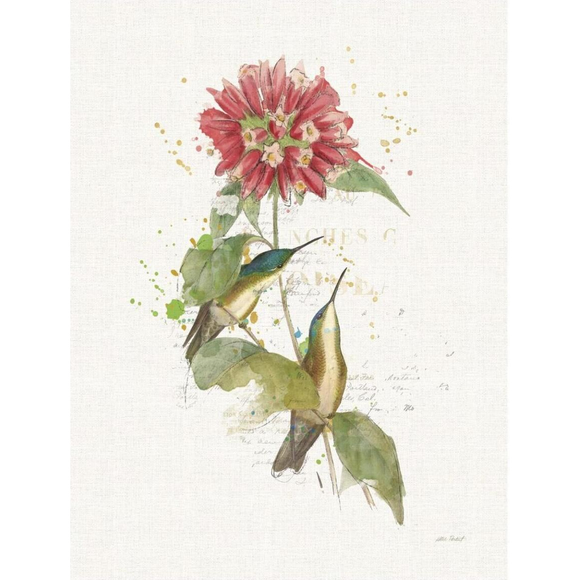 Colorful Hummingbirds I -Paper Art-38&quotx50"