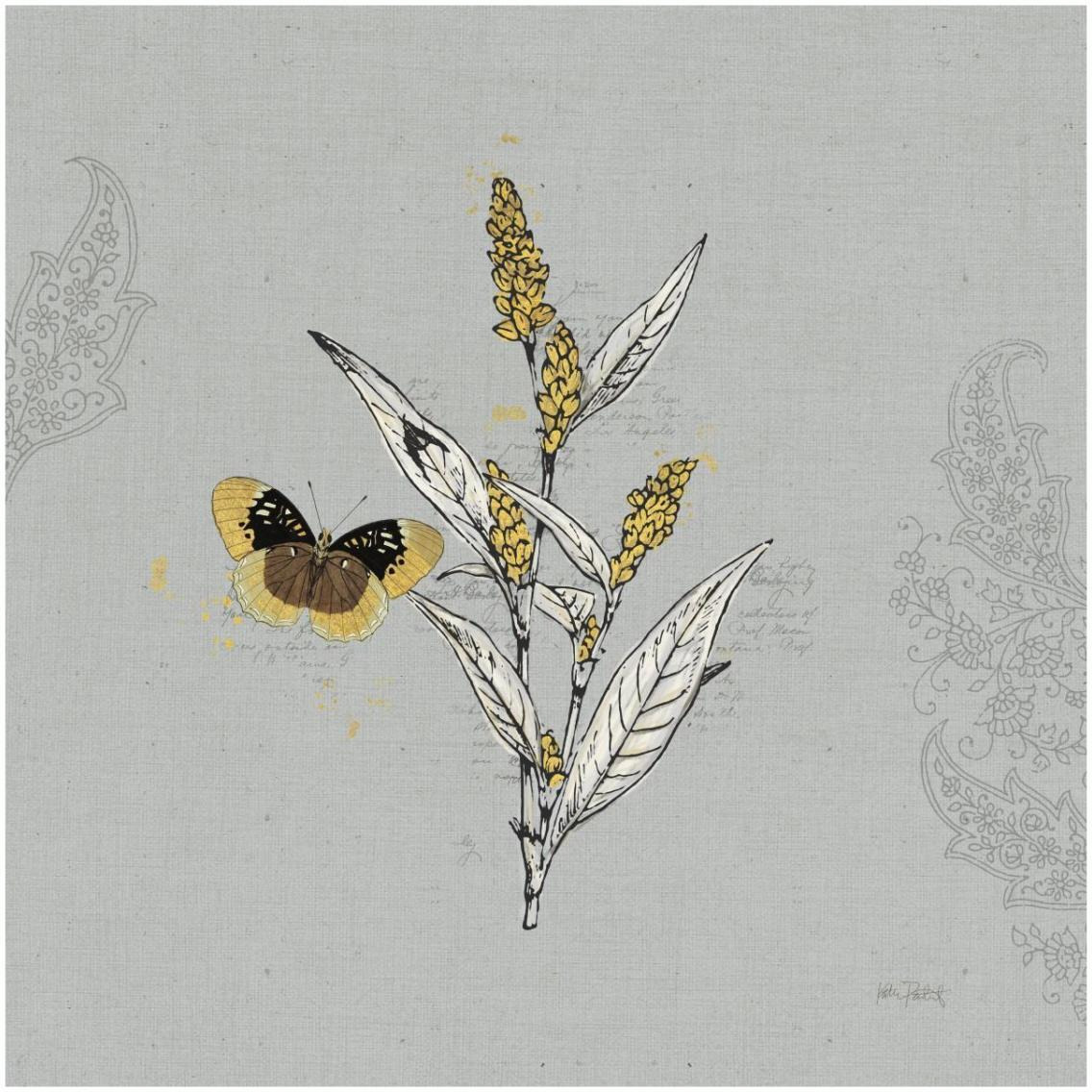 Harvest Fields II Gray -Paper Art-32&quotx32"
